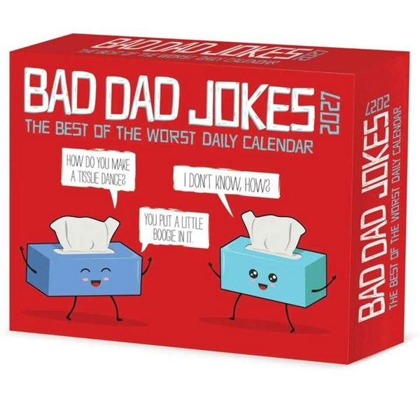 Bad Dad Jokes Desk Calendar 2027, Desk Calendars, Day To View, Humour, Gift