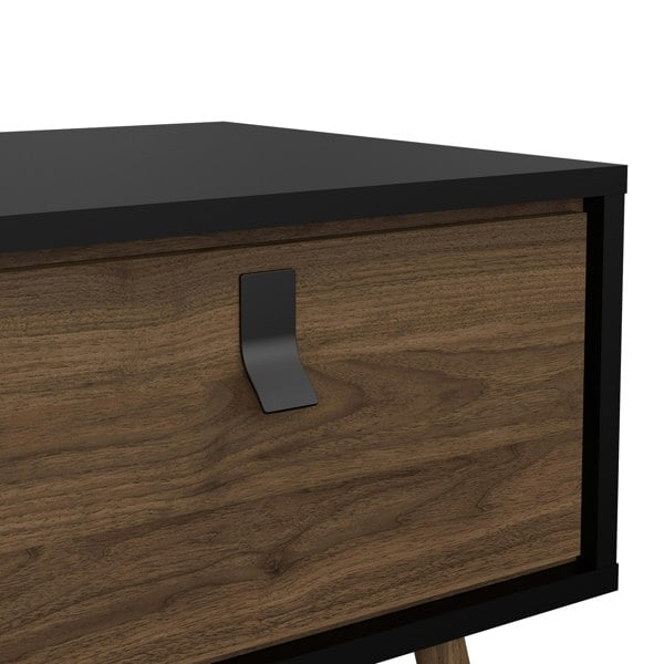 Furniture To Go Ry Coffee Table with 1 Drawer in Matt Black Walnut