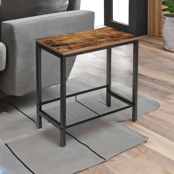 Rafaelo Mobilia Small Side Table with Flat or Slant Adjustable Shelf