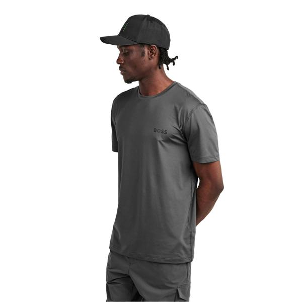 Boss Mens Competition Logo Crew Neck T-Shirt - Grey - 