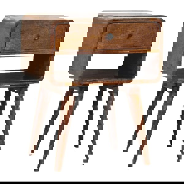 Artisan Furniture Avora Chestnut Nightstand with Drawer and open slot