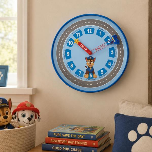 Widdop & Co Paw Patrol Chase Wall Clock 10" Blue