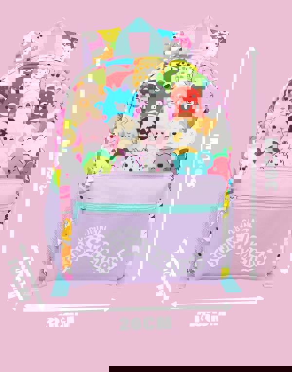 Squishmallows Unisex Kids Purple Printed 4 Piece Backpack Set (One Size)