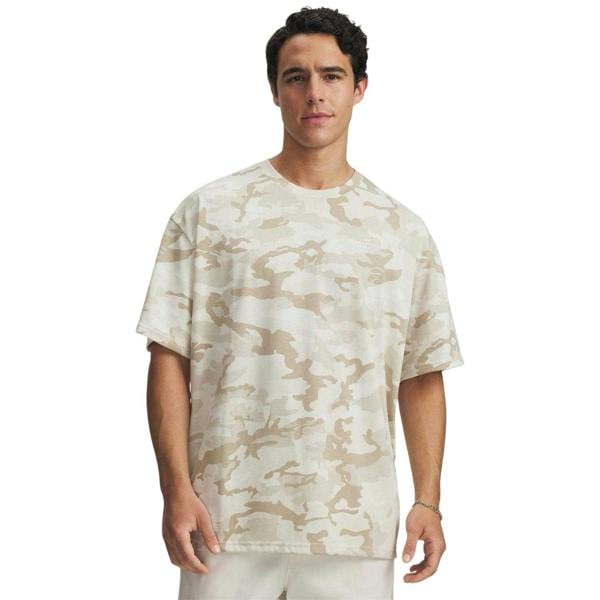 Under Armour Mens Heavyweight T-Shirt - Stone/White - 