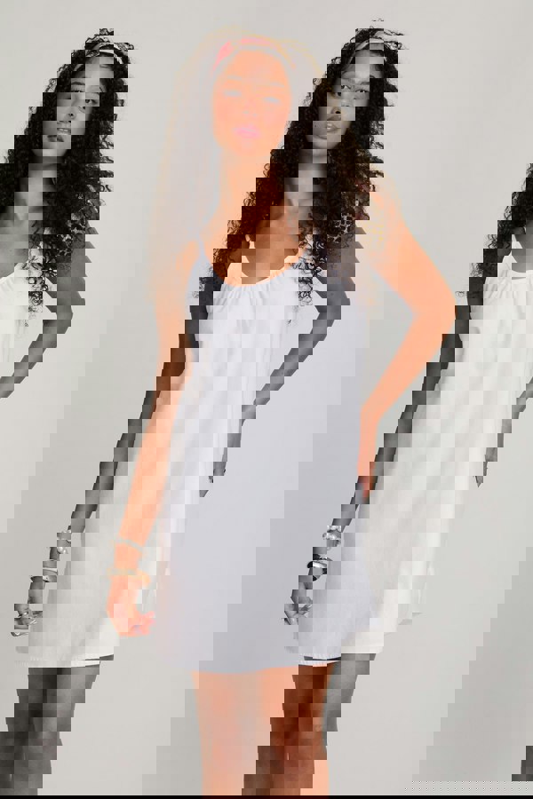 Pretty You London Women's Cotton Modal Swing Chemise in White