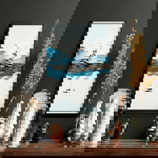 Wall art in sets of 3 for living room decor