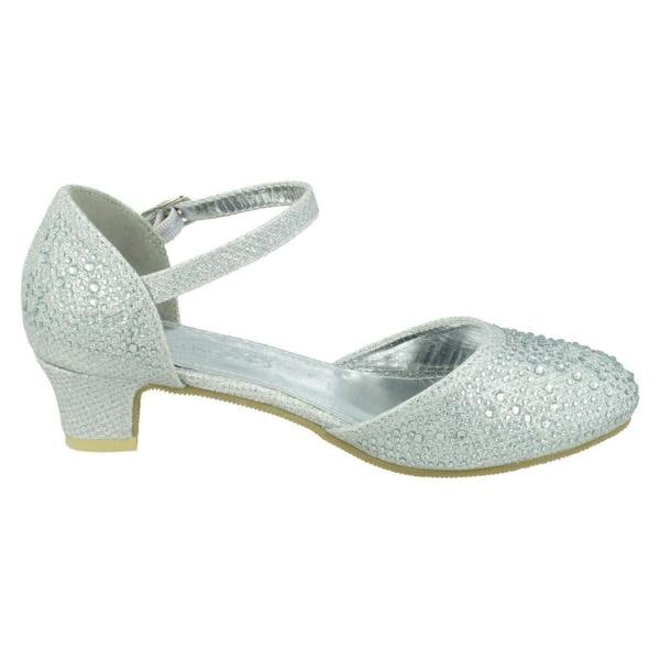 Spot On Girls Spot On Buckle Ankle Strap Glitter Shoes H3084