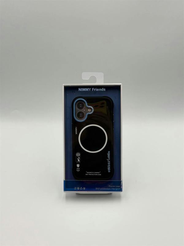 Nimmy Friends Nimmy Cool & Cute 2.0 Case with MagSafe for iPhone 17 6.3" Black Blue - N-YJKM-CX2.0-IP17-01-A