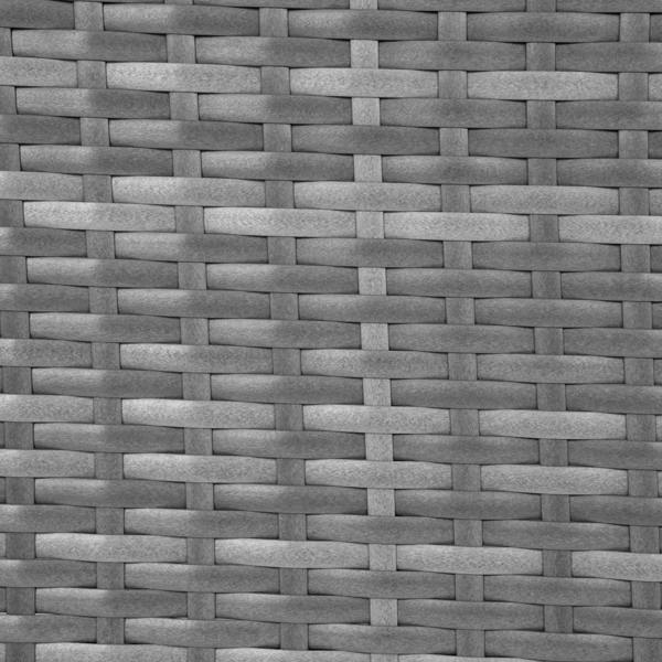 Grey rattan weave texture of a cushion storage box, showcasing intricate patterns and a durable, stylish design for outdoor use