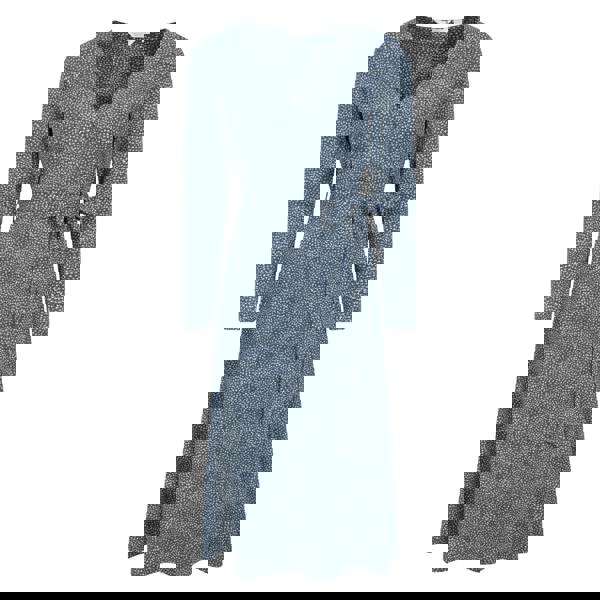 Mountain Warehouse Womens Santorini Dotted Long-Sleeved Midi Dress - Dark Blue