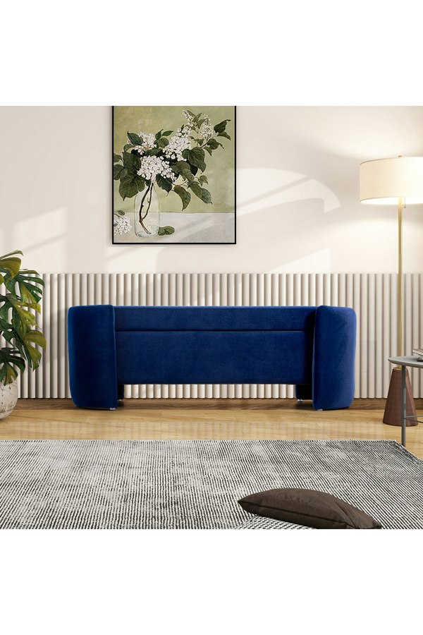 Living and Home Storage Bench in Blue