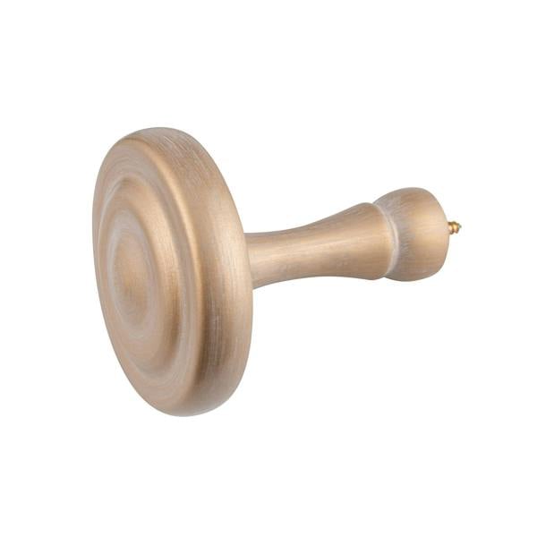 A.Unique Home Ribbed Wooden Curtain Pole with Rings and Fittings, In a Variety of Colours and Sizes (35mm)