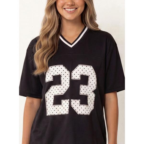 Pink Vanilla Polka Dot Detail Sports Jersey