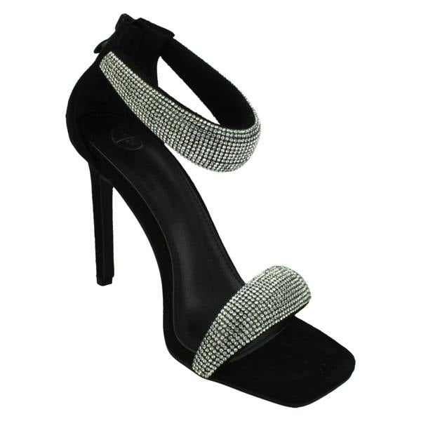 Spot On Ladies Spot On High Heeled Embellished Sandals F12054