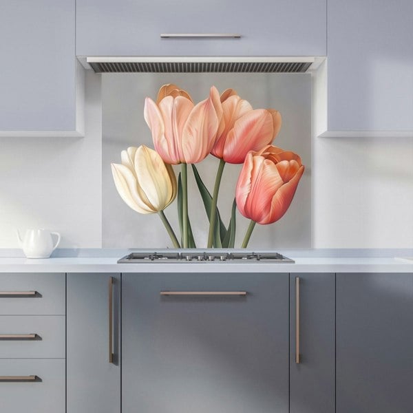 Warren Reed - Designer Spring Tulips Kitchen Splashback