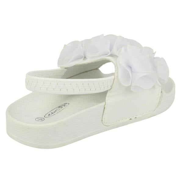 Spot On Girls Spot On Ruffle Vamp Sliders