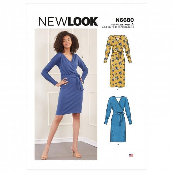 New Look Sewing Pattern 6680, Dresses, Belts for Women, A (6-8-10-12-14-16-18) - Intermediate