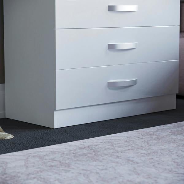 Vida Designs Hulio 5 Drawer Chest, Black