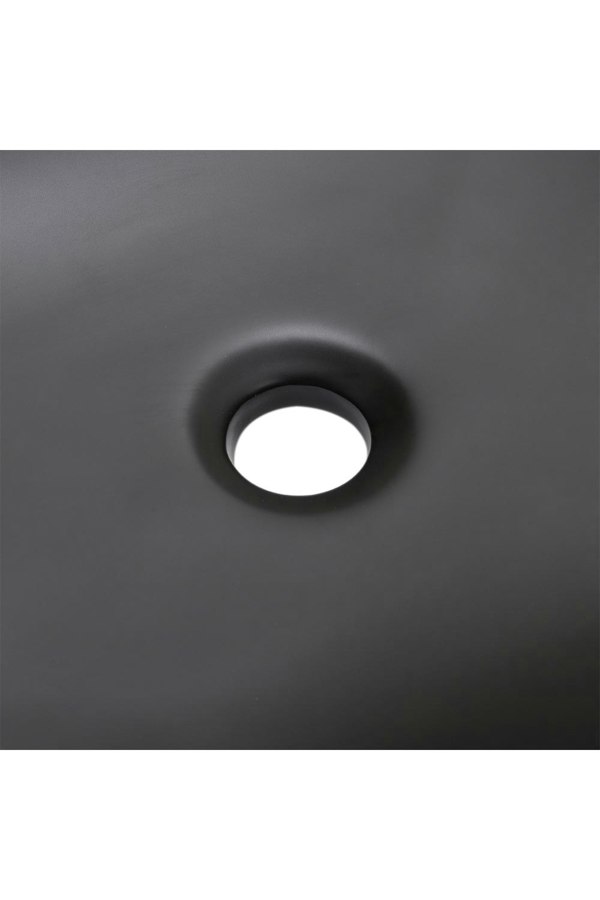 Living and Home Rectangular Ceramic Countertop Basin Black