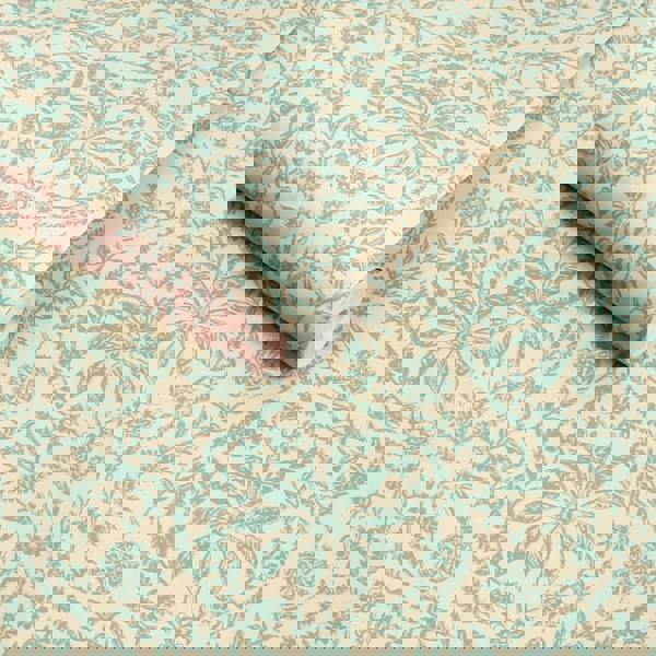 Joules Indienne Palm Wallpaper | Cream/Duck Egg Blue