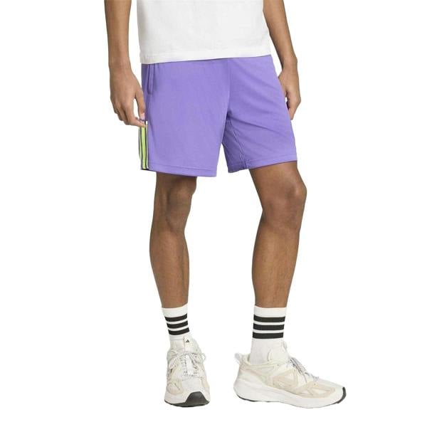 Adidas Mens Sereno Training Shorts - Purple/Yellow - 