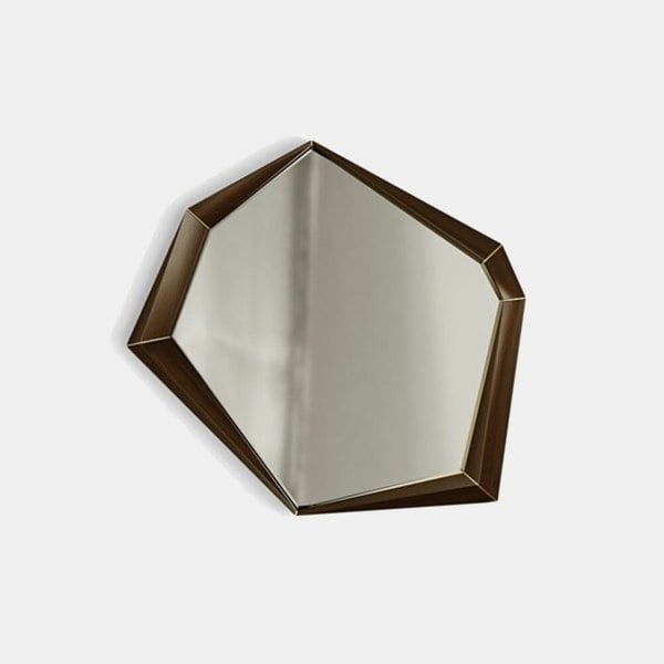 The Private Label Opera Mirror with Walnut Veneer & Brass Sydney Mirror