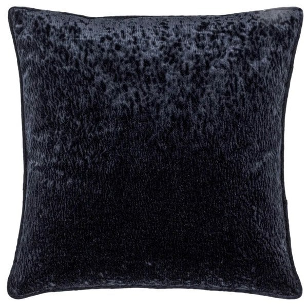 Paoletti Velvet Ripple Cushion Cover - Black