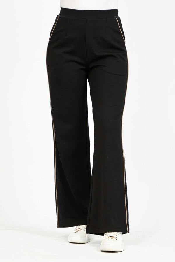 Mudflower Wide Leg Piped Seam Trousers