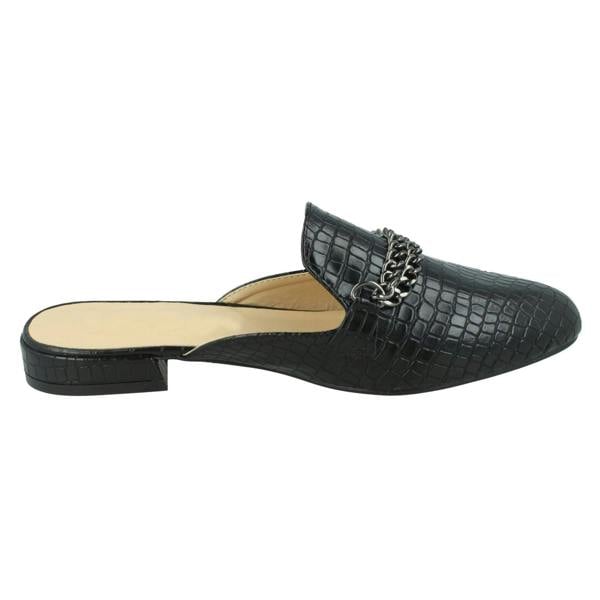 Spot On Ladies Spot On Wide Fit Open Back Mules F80536