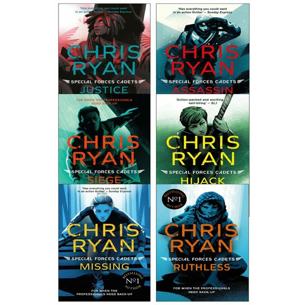 Special Forces Cadets 6 Book Set By Chris Ryan - Siege, Missing, Justice, Ruthless, Hijack, Assassin