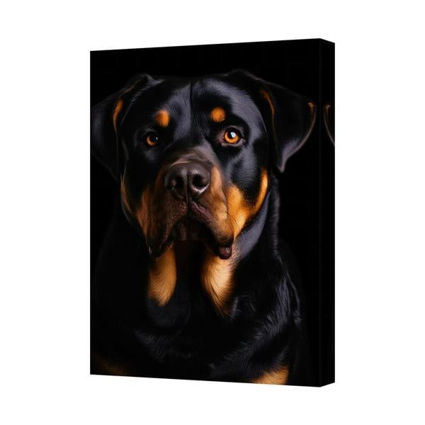 Benjamin Tate Design Rottweiler Portrait Canvas Art Print Wall Decor Premium