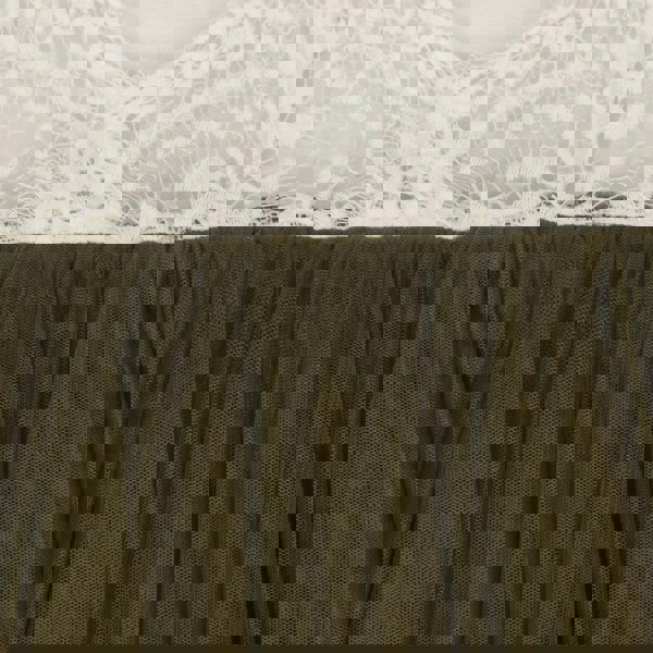 rear lace and tulle waistband