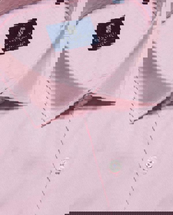 Steel & Jelly Pink Superfine Twill Long Sleeve Smart Shirt