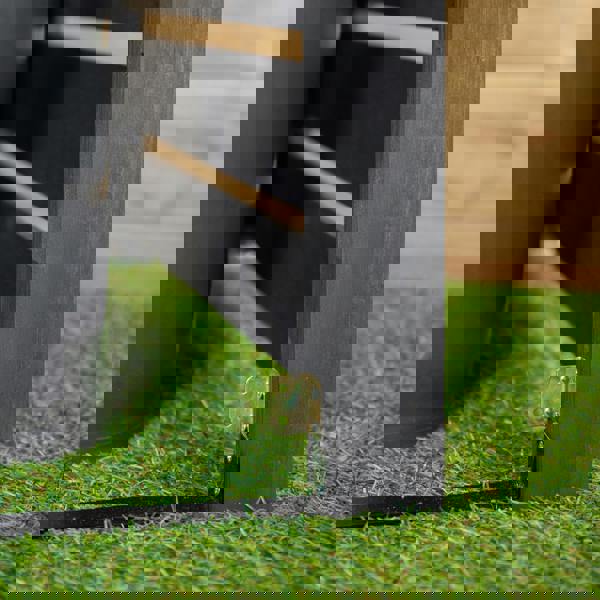 Samuel Alexander 2.15m x 1.16m Outdoor Wooden Garden Triple Wheelie Bin Store Storage for 3 Bins in Dark Grey