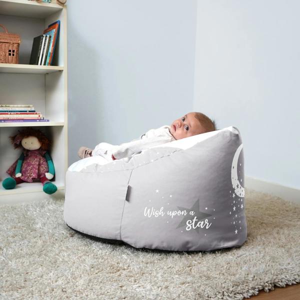 rucomfy Wish Upon a Star Gaga Baby Bean Bag - Soft & Supportive Newborn Seat
