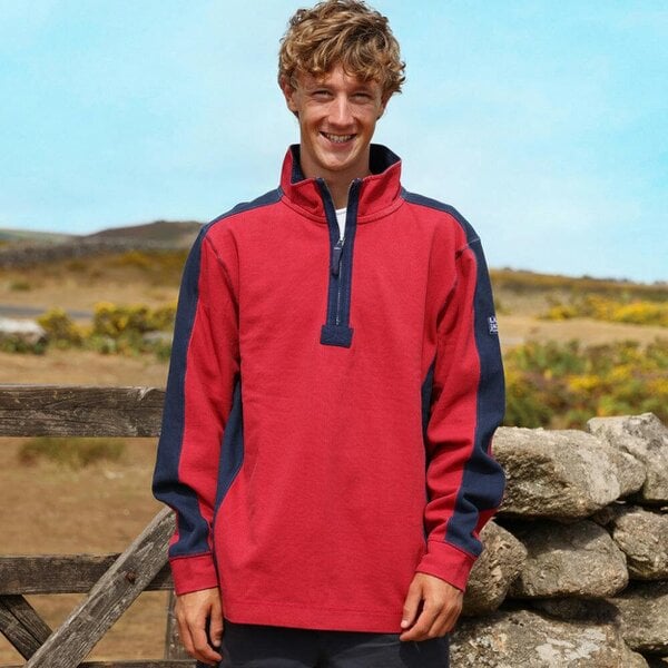 Lazy Jacks LJ705 - Pique Panel Sweatshirt - Red
