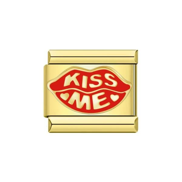 Serafina Kiss Me Red Lips | Italian Style Bracelet Charm