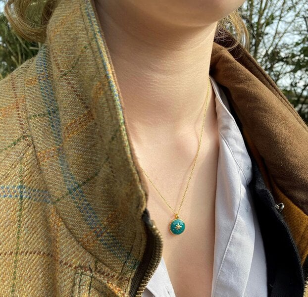 Reeves & Reeves Enamel Superstar Necklace