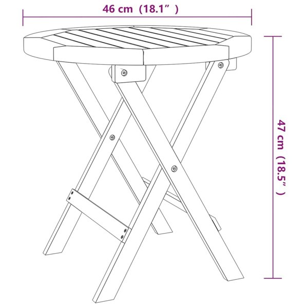 Berkfield Bistro Table Ì÷46x47 cm Solid Wood Acacia