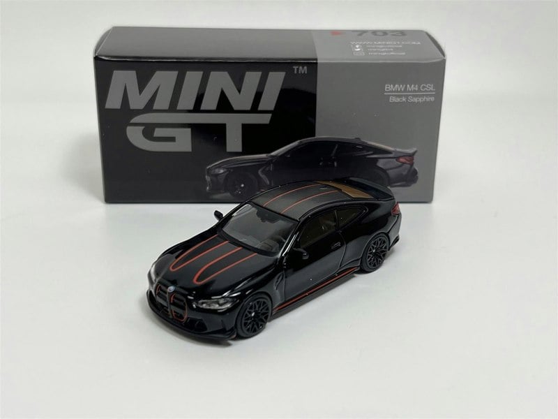 Mini GT BMW M4 CSL Black Sapphire LHD 1:64 Mini GT MGT00703L