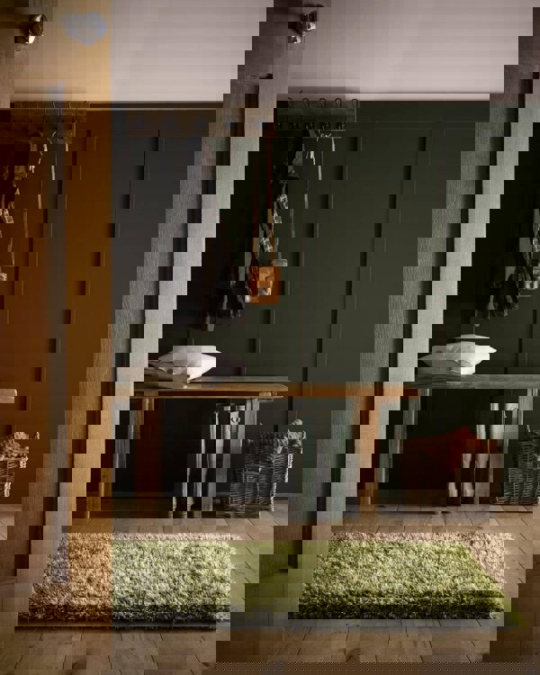 Chicago Olive Green Shaggy Rug | Luxurious Comfort |The Rugs