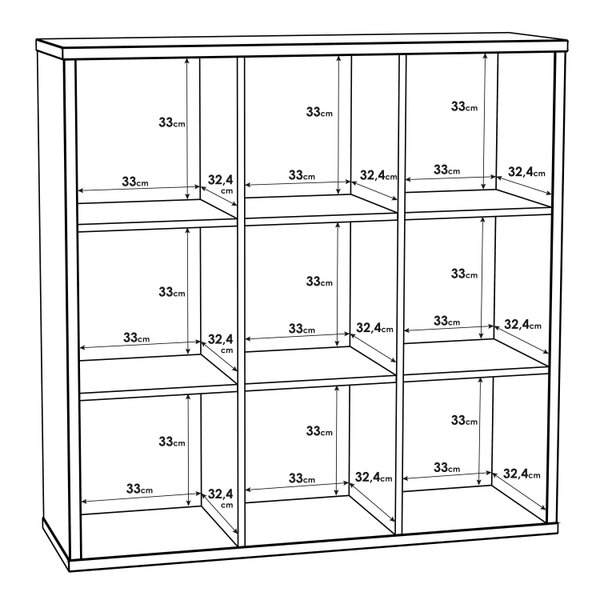 Wyld Haus Mauro 3x3 Storage Unit in Sonoma Oak