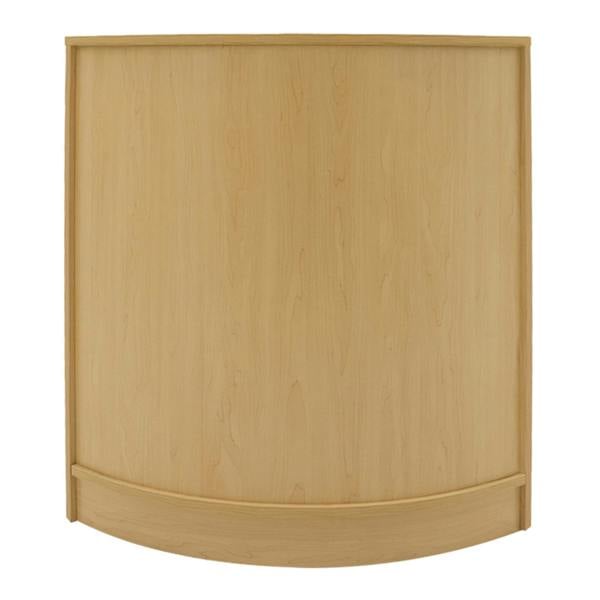 Curved maple countertop with a smooth finish, designed for the Phoenix LED Shop Counter Set, ideal for retail displays and events