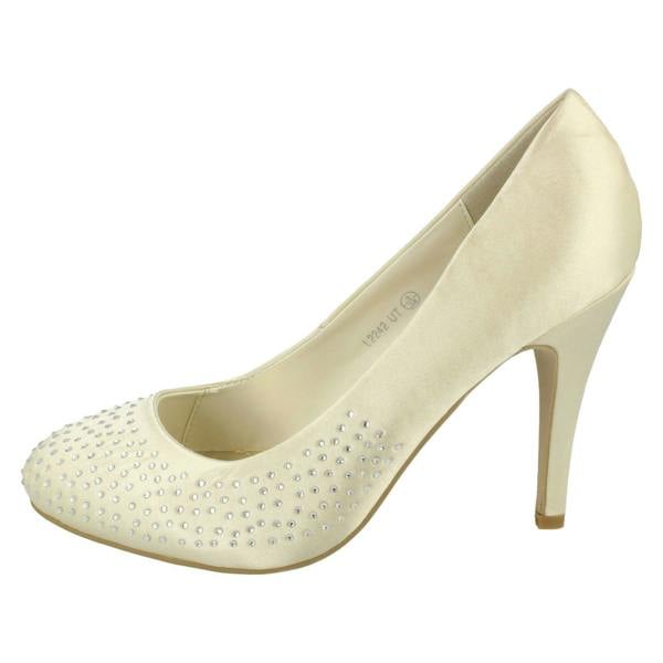 Anne Michelle Ladies Anne Michelle Diamante Court Shoes