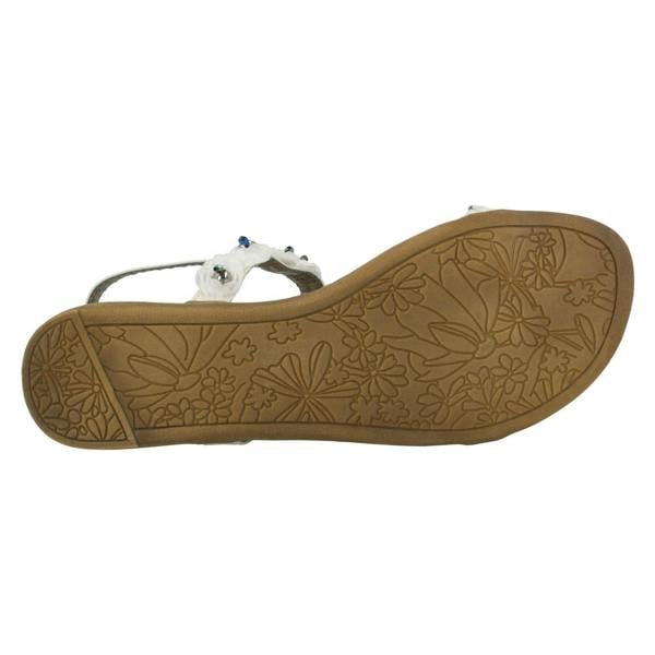 Spot On Ladies Spot On Beaded Flower Sandal