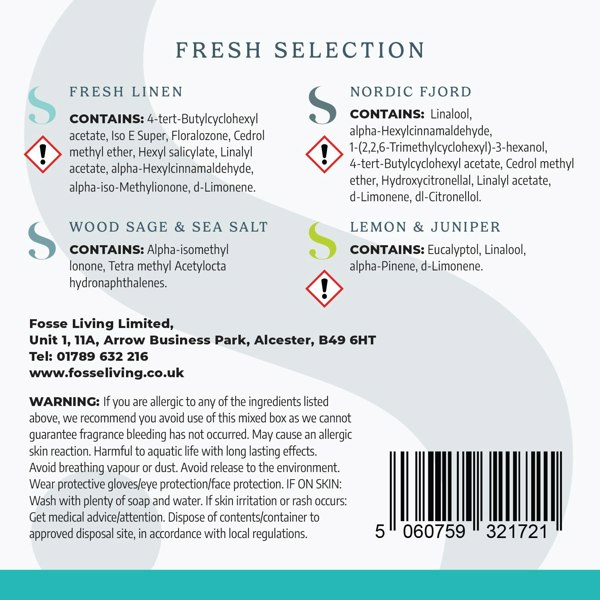 Fosse Living Fresh Selection Wax Melts - 16 Pack