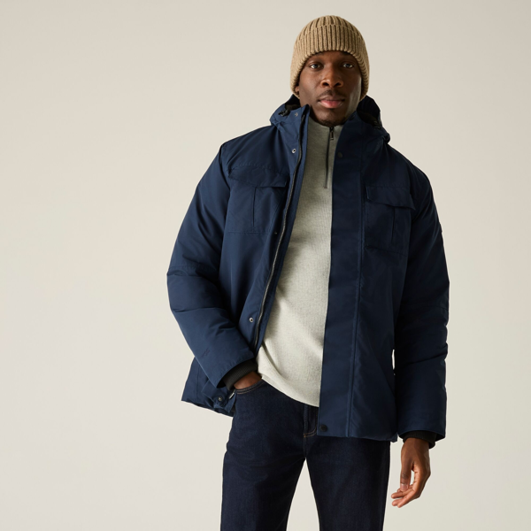Regatta Mens Eamont Insulated Waterproof Jacket - Navy/Black