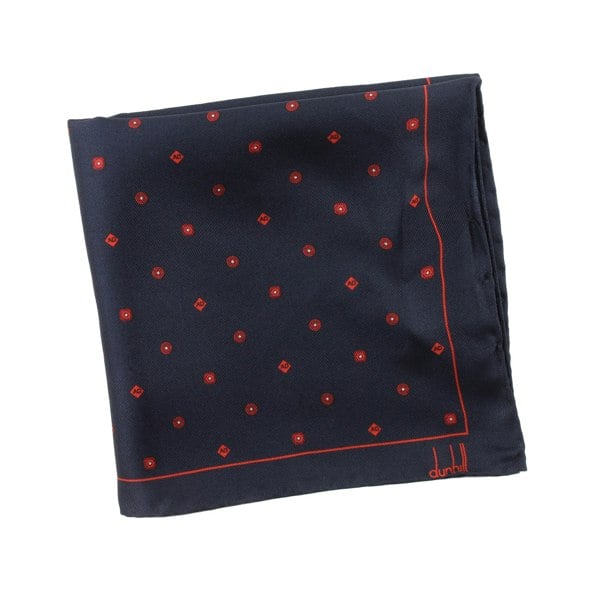 Dunhill mulberry silk pocket square Luxurious silk with a logo component pattern