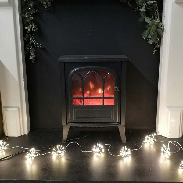 Samuel Alexander Festive Christmas 10 Warm White LED Twinkling Starburst Lights