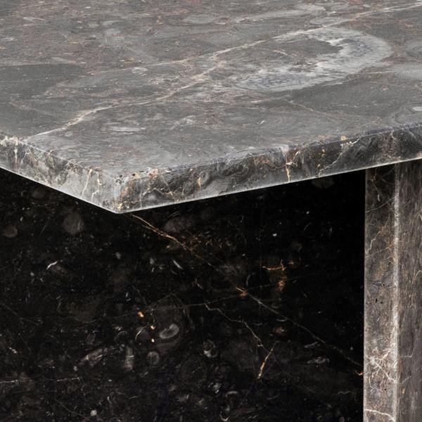 Wyld Haus Singapore Brown Marble Modern Rectangular Coffee Table